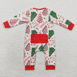 LR1150 long sleeve Christmas BAMBOO tree cake boys sleeper