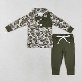 BLP0493  long sleeve hunting pullover boy mallard duck outfits