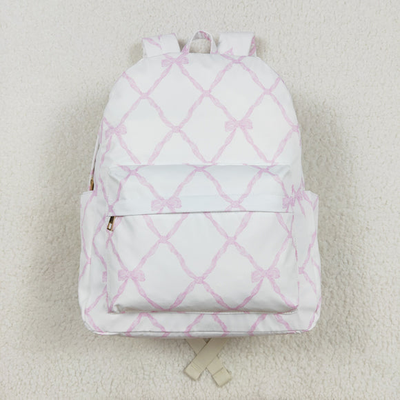 BA0225 Girls pink bow Backpack  17 * 13.2 * 5 inches