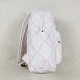 5.14-1 USA warehouse BA0225 Girls pink bow Backpack  17 * 13.2 * 5 inches