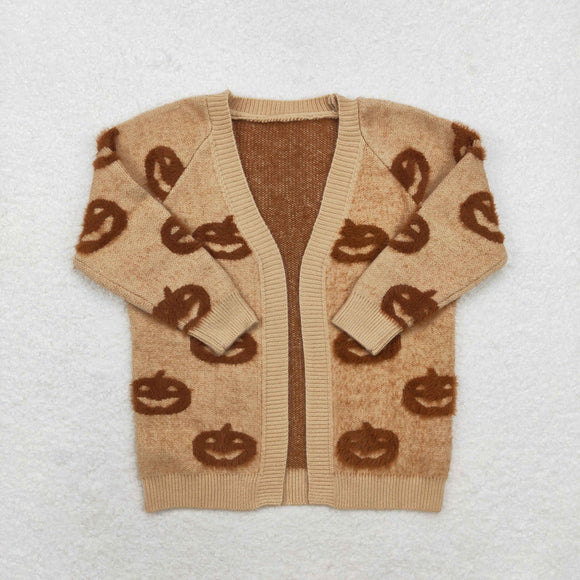 GT0651 Long sleeves Halloween pumpkin cardigan