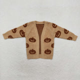 GT0651 Long sleeves Halloween pumpkin cardigan