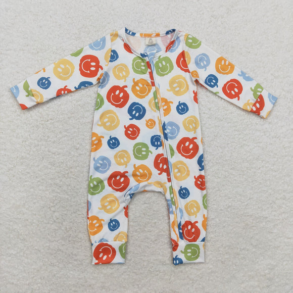 LR1094 long sleeve Halloween bamboo pumpkin sleeper