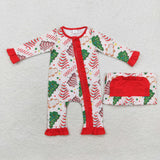 LR1149 long sleeve Christmas bamboo tree cake girls sleeper