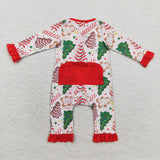 LR1149 long sleeve Christmas bamboo tree cake girls sleeper