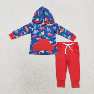 BLP0637--long sleeve dinosaur jogger set