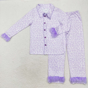 GLP1263 Adult purple leopard adult pajamas