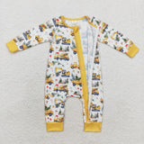 LR1332  long sleeve Christmas bamboo excavator sleeper