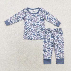 BLP0709 long sleeve  bamboo camo  boys pajamas