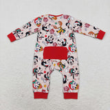 LR1335  long sleeve Christmas cartoon mouse boys sleeper