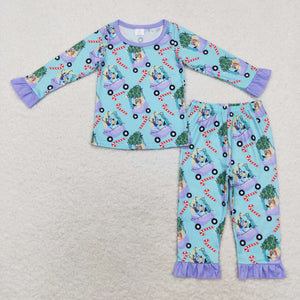 GLP1535 baby girls Christmas dog pajamas