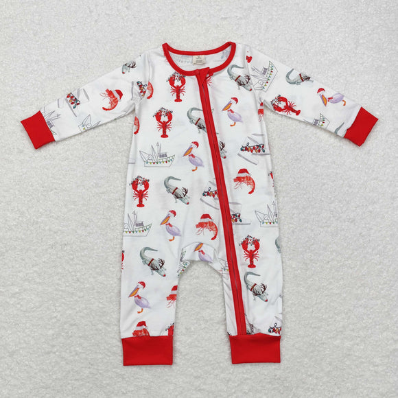 LR1399 bamboo long sleeves Christmas crayfish sleeper