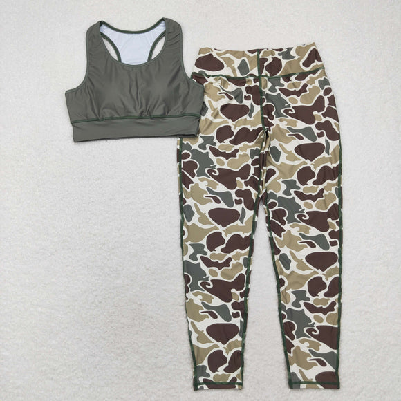 GSPO1665 Adult camo YOGA outfits CAMO adult putfits