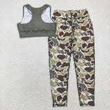 GSPO1665 Adult camo YOGA outfits CAMO adult putfits