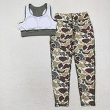 GSPO1665 Adult camo YOGA outfits CAMO adult putfits