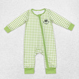 LR1251  long sleeve Christmas cartoon green boy sleeper