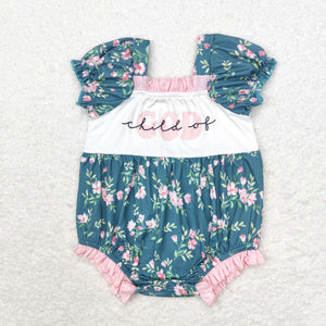 SR1940 Baby girls god floral bubble