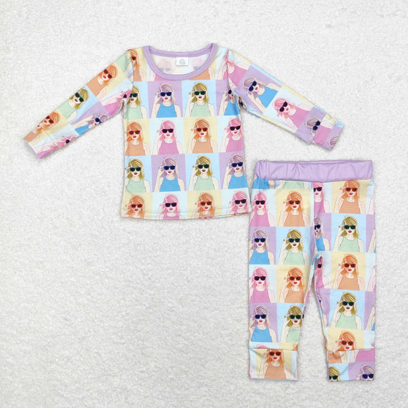 GLP1426 long sleeve singer bamboo girls pajamas