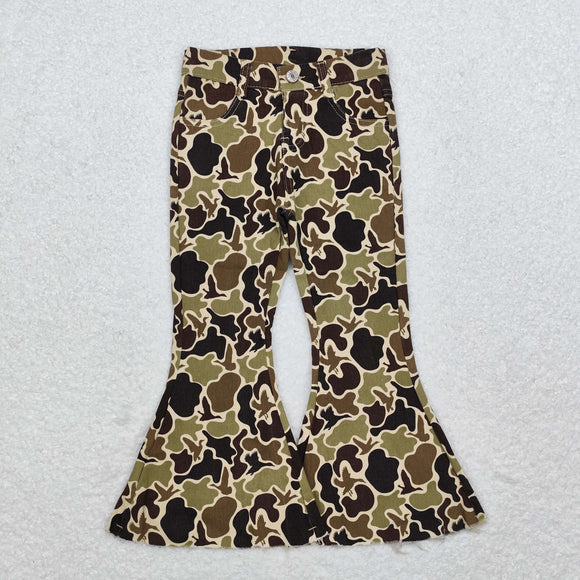 P0529 camo girls jeans