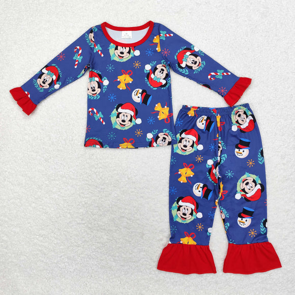 GLP1537 baby girls Christmas cartoon pajamas