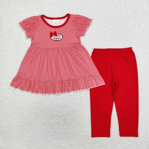 GSPO1675 embroidery football  girls outfits