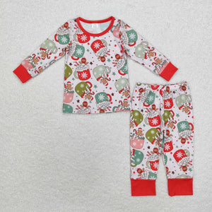 BLP0783gingerbread man boy christmas bamboo pajamas