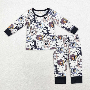 BLP0561 Pre-order long sleeve cartoon dog bamboo boy pajamas