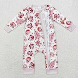 LR1510  long sleeves Christmas mouse tree pink bamboo sleeper