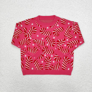 GT0665 Christmas Candy cane girl sweater