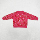 GT0665 Christmas Candy cane girl sweater