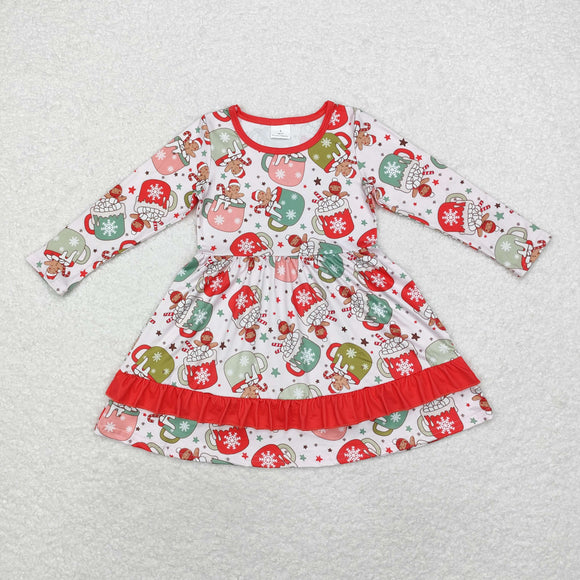 GLD0732 baby gingerbread Girls Christmas Dress