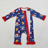 LR1416 long sleeves Christmas mouse girls sleeper