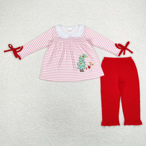 GLP1677  embroidery xmas embroidery tree girl christmas winter set