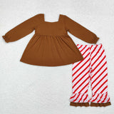 GLP1682  toddler girl clothes stripe girl winter set