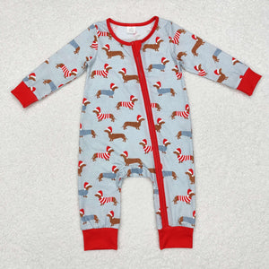 LR1082 long sleeves Christmas dog BAMBOO sleeper