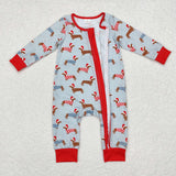 LR1082 long sleeves Christmas dog BAMBOO sleeper