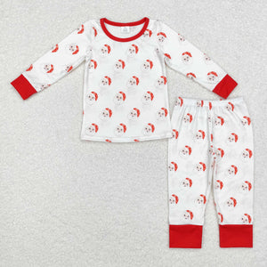 BLP0751 long sleeve Christmas bamboo Santa girls pajamas