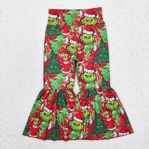 P0630 Girls Christmas  Bell Bottom Pants