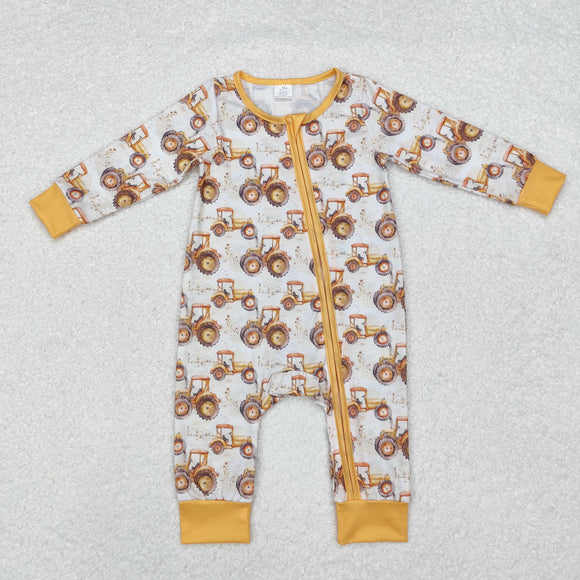 LR1789 long sleeve tractor yellow bamboo sleeper