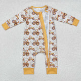 LR1789 long sleeve tractor yellow bamboo sleeper