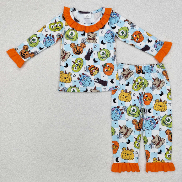 GLP1738  long sleeve Halloween pumpkin pajamas