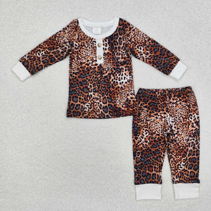 GLP1014---long sleeve leopard pajamas