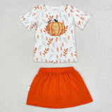 GSD1399  fall embroidery pumpkin vibes sequin girls outfits