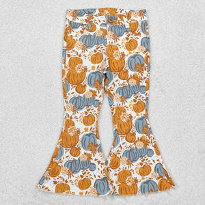 P0487 fall pumpkin  girls jeans