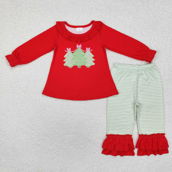 GLP1672  toddler girl clothes xmas tree girl christmas winter set