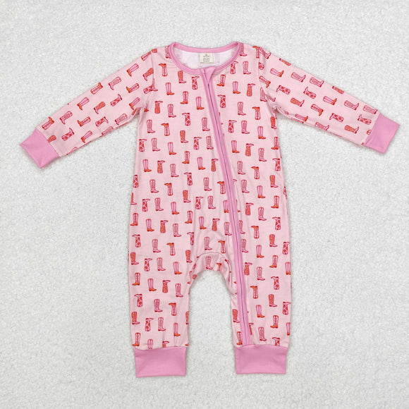 LR1843 long sleeve boots bamboo pink sleeper