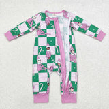 LR1818 long sleeve Christmas cartoon bamboo pink sleeper