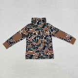 BT0810 baby boys long sleeve camo pullover