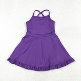 S0454 purple yoga  dress