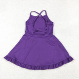 S0454 purple yoga  dress